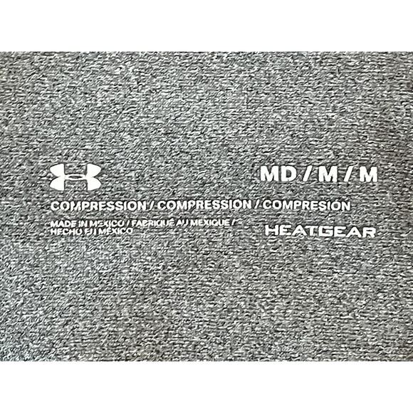 Under Armour Pants Womens Medium Gray Black Compression HeatGear Capri Leggings - Picture 6 of 6